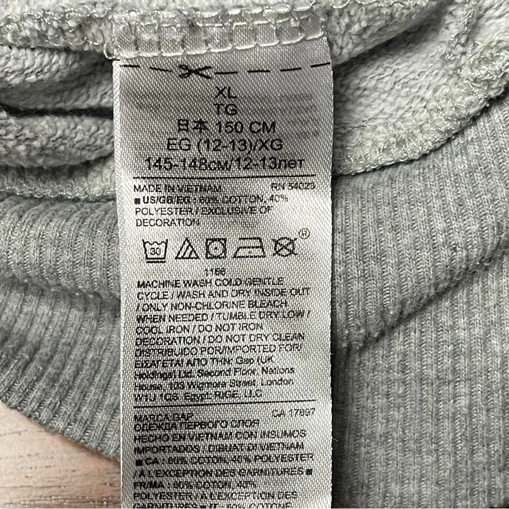 GAP Kids Gray Knit Sweater Butterfly, Sparkly kids size XL